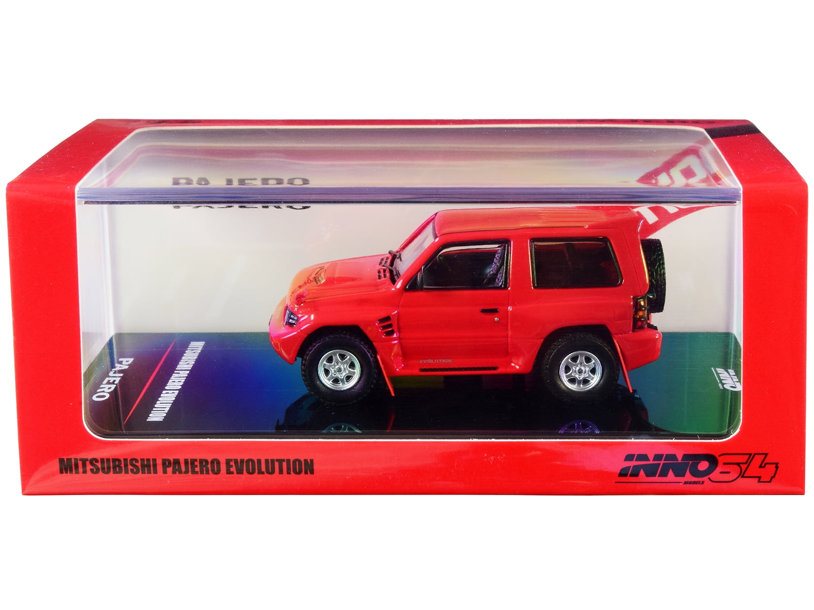 Mitsubishi Pajero Evolution 1:64 scale Diecast Model Car in Red by Inno 64