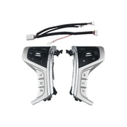 For Mitsubishi For Pajero Sport 2015-2022 L200 Steering Wheel Control Switch Button, Auto Steering Wheel Buttons Audio Phone Bluetooth Cruise Control Switches-silver