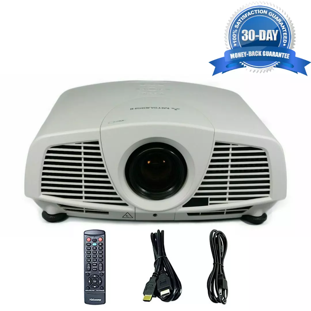 Pre-Owned Mitsubishi WD3300U DPL Projector 4000 Lumens Home Theatre Games 1080i with Accessories Bundle