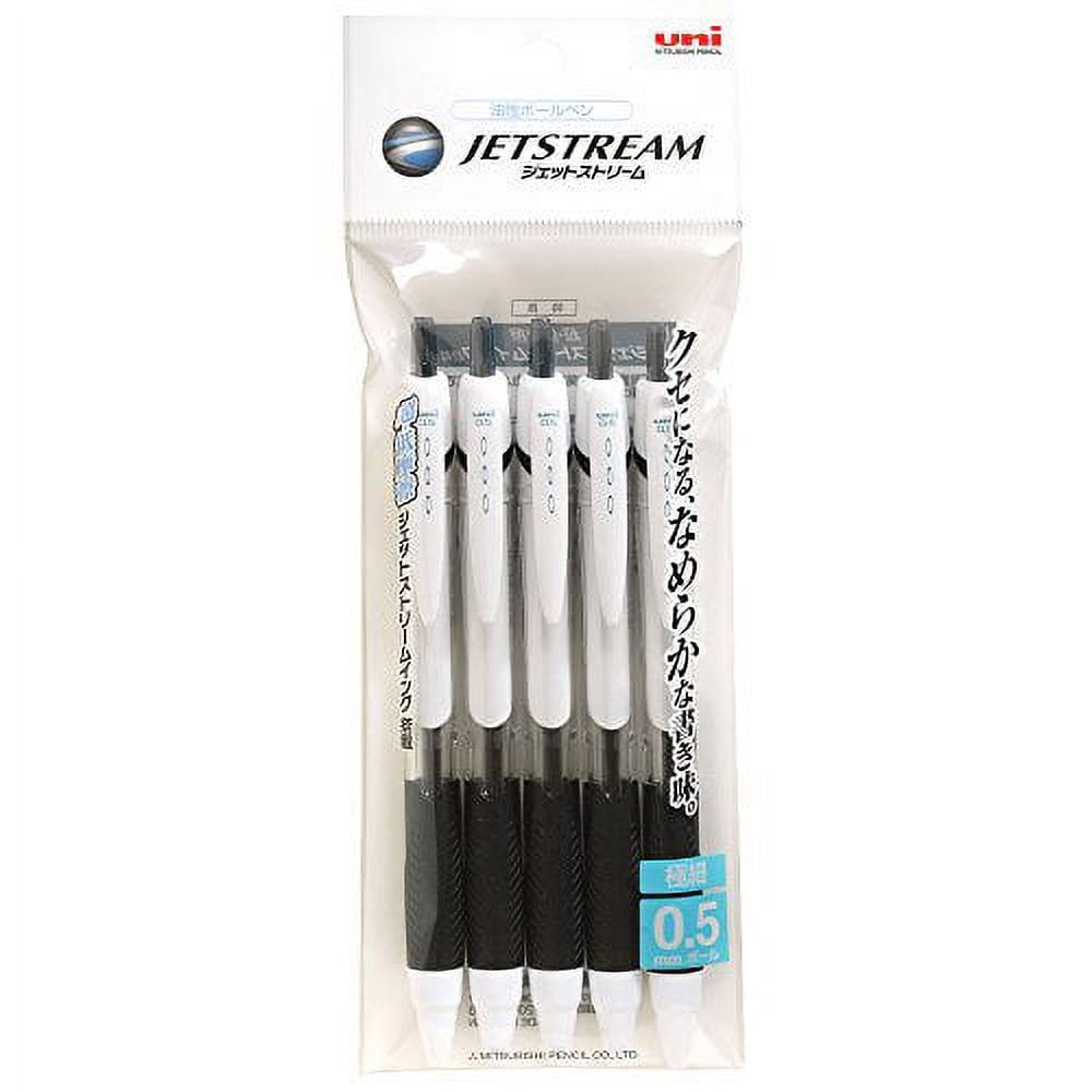 Mitsubishi Jetstream Ballpoint Pen 0.5mm Black 5pcs – Made in JAPAN - Tokyo Sakura Mall