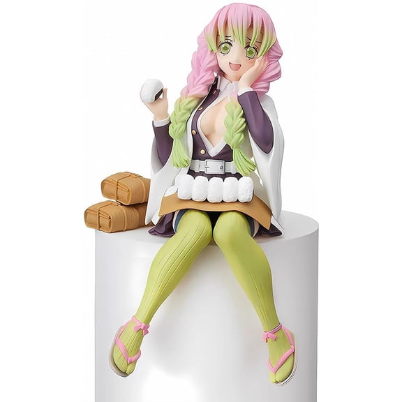 Mitsuri Kanroji Kanzaki Aoi Action Figure Eating Rice Balls Series Demon Figures Monster Slayer Ghost Slayer Collection Toys Car Desk Decor