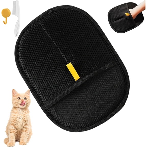 Mitt - Pet Hair Removal Glove for Dogs and Cats, Reusable Electrostatic Pet Hair Gloves, Pet Hair Remover Tool for Clothing, Couch, Carpet, Car Seat (1 PC) 7.87*6.3 Inch