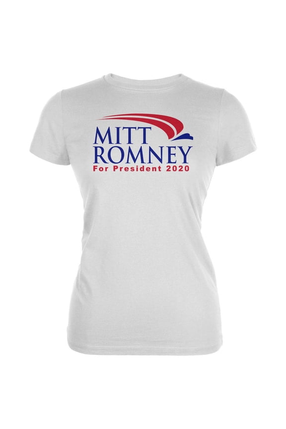 Mitt Romney For President 2020 Juniors Soft T Shirt White MD