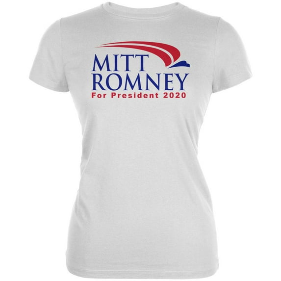 Mitt Romney For President 2020 Juniors Soft T Shirt White X-SM