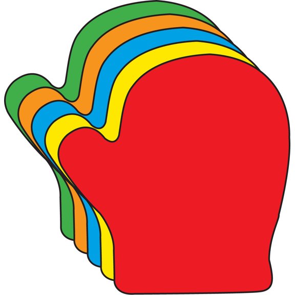 Mitten Assorted Color Creative Cut-Outs, 5.5in, 31 pcs