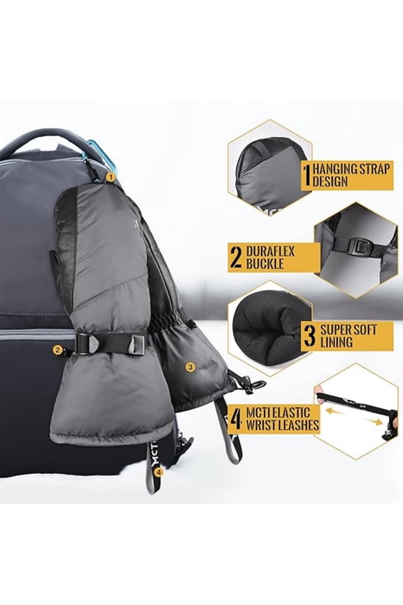 Mittens Down Mittens Winter Cold Weather Waterproof Touch Screen Mitt for Men