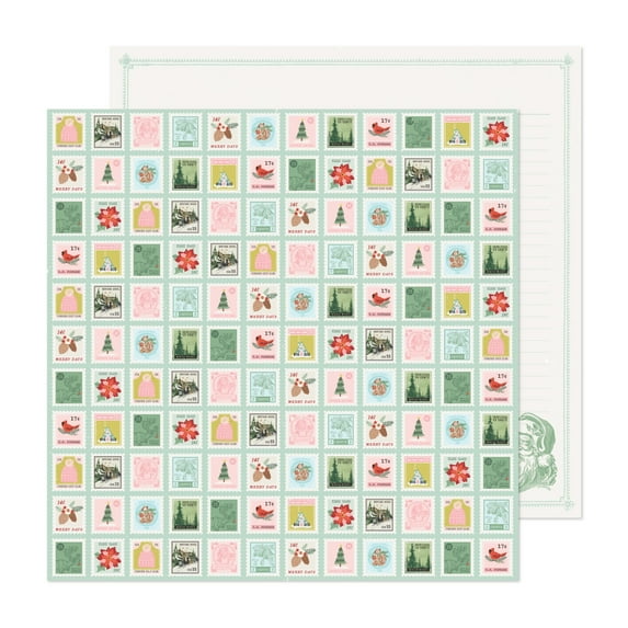 Mittens & Mistletoe Double-Sided Cardstock 12"X12"-Dear Santa