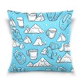thumbnail image 1 of Mittens Mugs Mountains Snowflakes 16x16 Inch Plush Velvet Pillowcase Double Sided Print, Hidden Zipper, 1 of 7