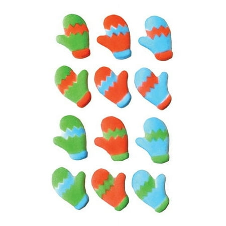 Mittens SP Molded Sugar Cake/Cupcake Decorations - 12 ct