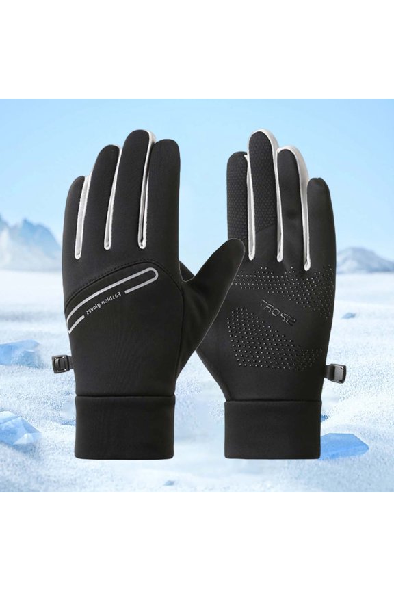 Mittens for Outdoor Cycling - Warm Thermal Winter Gear for Unisex Fall/Winter Performance, Black