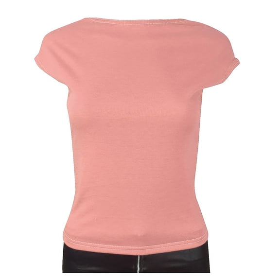 Mittory Everyday Fitted T-Shirt for Women,Crew Neck Basic Short Sleeves T ShirtCrop Tops Modal Slim Fit Tee