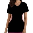 thumbnail image 1 of Mittory Scrubs for Women V Neck Short Sleeve Medical Scrub Tops Soft Stretch Mock Wrap Top Nurse Shirt Workwear with Pockets, 1 of 4