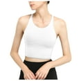 thumbnail image 1 of Mittory Sports Bras for Women High Support Longline Workout Tank Tops Built in Bra Strappy Yoga Padded Crop Top, 1 of 5