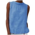 thumbnail image 1 of Mittory Summer Cotton Linen Tank Tops for Women Sleeveless Blouses Comfy Loose Fit Tees Casual Tunics Basic Shirts, 1 of 6