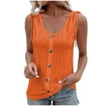 thumbnail image 1 of Mittory Summer Tops for Women Vacation Eyelet Tops Sleeveless Scoop Neck Button Down Shirts Loose Fit Tank Tops Shirt, 1 of 6