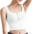 thumbnail image 1 of Mittory Tank Top with Built in Bra for Women Summer Casual Camisoles Basic Shirts Racerback Ribbed Fitted Tanks Cami Tops, 1 of 7