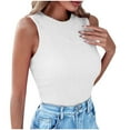 thumbnail image 1 of Mittory Tank Tops for Women Summer Sleeveless Racerback Casual Basic Ribbed Slim Fitted Shirts, 1 of 6