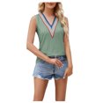 thumbnail image 1 of Mittory Women Eyelet Tops V Neck Embroidered Tank Lace Cutout Blouses Tee Sleeveless Shirt Casual, 1 of 7