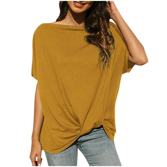 Mittory Women Oversized T-Shirt Loose Fit Workout Tops Short Sleeve Gym Basic Tee Shirt