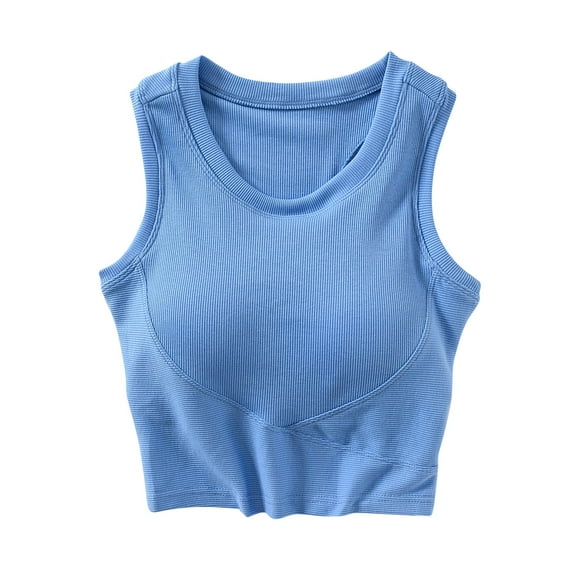 Mittory Women Sport Bra Sleeveless Yoga Tank Crop Tops Vest Workout Activewear