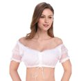 thumbnail image 1 of Mittory Women Strapless Off Shoulder Ruffled Crop Top Blouse Tee T-Shirt, 1 of 7