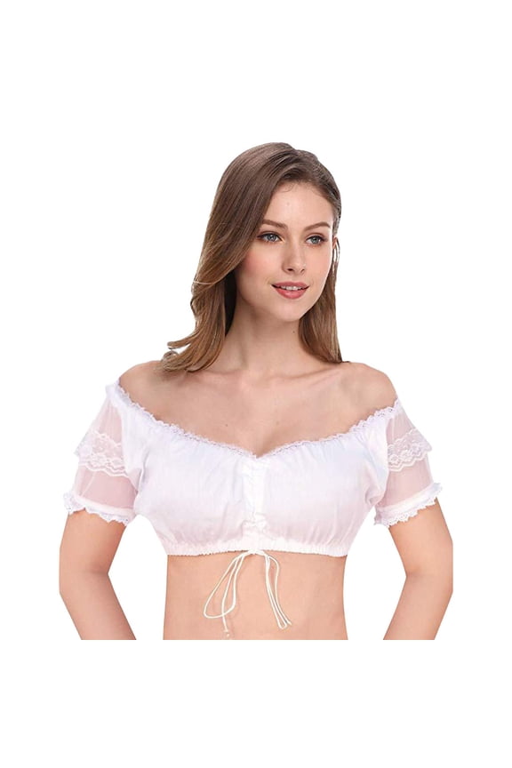 Women Strapless Off Shoulder Ruffled Crop Top Blouse Tee T-Shirt