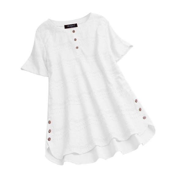 Mittory Women Vintage Lace Patchwork Bow V-Neck Embroidery Summer Retro Solid Tops T-Shirt