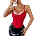 thumbnail image 1 of Mittory Women’s Boned Corset Top Fashion Lace Bustier Party Club Top Going Out Lace Mesh, 1 of 8