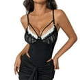 thumbnail image 1 of Mittory Women’s Boned Corset Top Fashion Lace Bustier Party Club Top Going Out Lace Mesh, 1 of 8