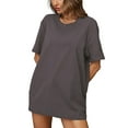 thumbnail image 1 of Mittory Women's Cotton Short Sleeve Shirts Casual Crew Neck T-Shirts Loose Basic Tee Tops, 1 of 8