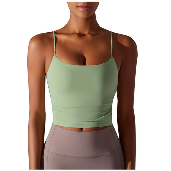 Mittory Women's Cropped Workout Tank Tops Quick-Dry Athletic Yoga Camisole Sleeveless Sports Running Gym Shirts