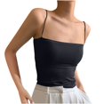 thumbnail image 1 of Mittory Women's Double Lined Basic Tank Top Adjustable Spaghetti Straps Sleeveless Camisole Shirts, 1 of 3