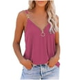 thumbnail image 1 of Mittory Women's Sexy Sleeveless Tank Tops Summer V Neck Zipper Basic Cami Tee Shirts Blouses, 1 of 6