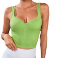 thumbnail image 1 of Mittory Women's Sexy V Neck Crop Tank Top Slim Going Out Top Double Lined Basic Shirt, 1 of 7