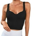 thumbnail image 1 of Mittory Women's Sexy V Neck Crop Tank Top Slim Going Out Top Double Lined Basic Shirt, 1 of 7