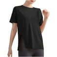 thumbnail image 1 of Mittory Women's Short Sleeve Workout Shirts Breathable Yoga T-Shirts with Side Slits Athletic Tee Tops, 1 of 6