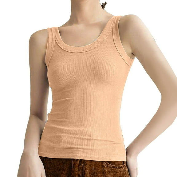 Mittory Women's Sleeveless Full Length Ribbed Fitted Racerback Workout Crew High Neck Basic Tank Top