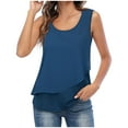 thumbnail image 1 of Mittory Women's Sleeveless Tank Tops Double Layers Chiffon Casual Blouse Tunic Shirts, 1 of 8