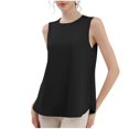 thumbnail image 1 of Mittory Women's Sleeveless Workout Tops Athletic Racerback Tank Top High Neck Yoga Running Shirts Loose Fit Gym Tennis, 1 of 6