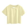 thumbnail image 1 of Mittory Women's Summer Short Sleeve Tee Distressed Ripped Crop T-Shirt Tops, 1 of 3