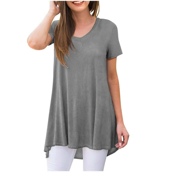 Mittory Women's Summer Sleeveless V-Neck T-Shirt Tunic Tops Blouse Shirts