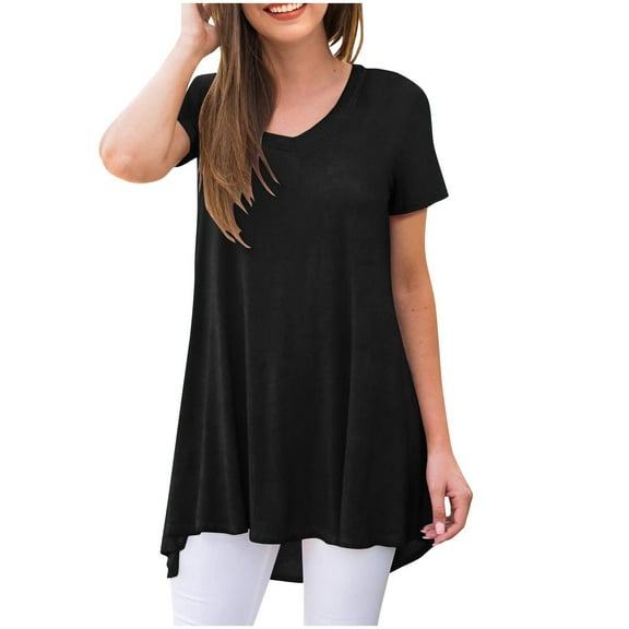 Mittory Women's Summer Sleeveless V-Neck T-Shirt Tunic Tops Blouse Shirts