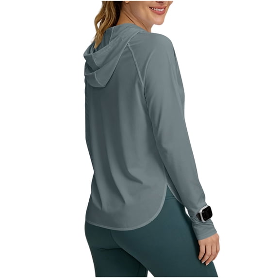 Mittory Women's Sun Shirt Hoodie Rash Guard Long Sleeve SPF UV Protection T-Shirts UPF 50+ Hiking Quick Dry Lightweight
