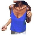 thumbnail image 1 of Mittory Women's Tank Tops V Neck Adjustable Spaghetti Strap Camisole Summer Basic Blouse Casual Comfy Camis, 1 of 4