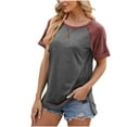 thumbnail image 1 of Mittory Women's Tops Summer Short Sleeve Crewneck Raglan T-Shirt Casual Loose Tee Tops, 1 of 6