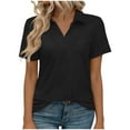 thumbnail image 1 of Mittory Women's UPF 50+ Shirt, V-Neck Quick-Dry Golf Top with Sun Protection - Short Sleeve Collared Shirt, 1 of 7