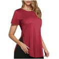 thumbnail image 1 of Mittory Women's Workout Shirts Short Sleeve Side Split Quick Dry Yoga T-Shirt Gym Athletic Breathable Tee, 1 of 7