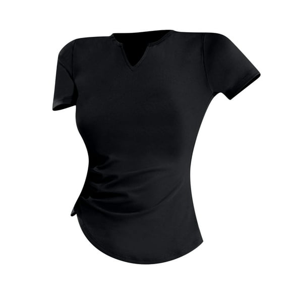 Mittory Women's Workout Shirts V Neck Quick Dry T Shirt Lightweight Short Sleeve for Yoga Gym Running Athletic