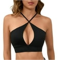 thumbnail image 1 of Mittory Women's Workout Sports Bras Longline Criss Cross Back Yoga Running Workout Bra Crop Tops, 1 of 8