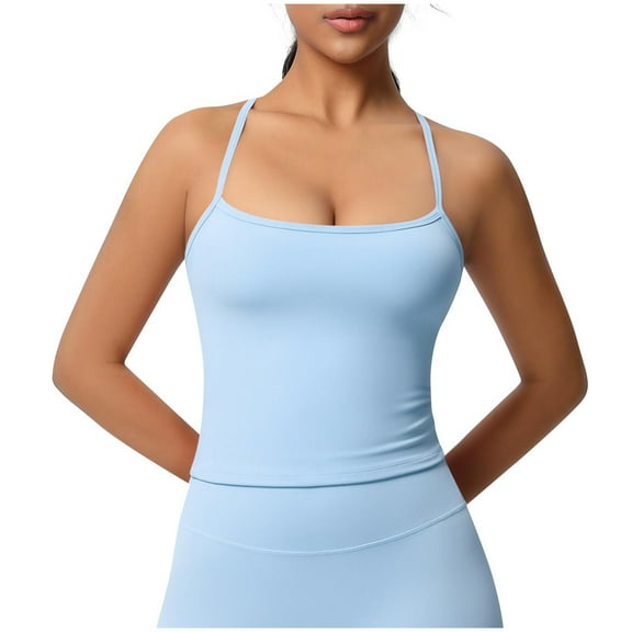 Mittory Womens Adjustable Camisole Sleeveless Square Neck Spaghetti Strap Tank Tops Basic Shirt
